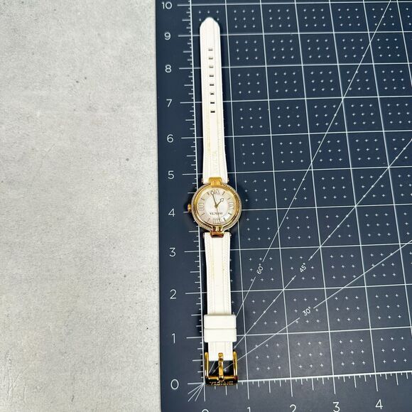 Invicta Watch Womens 32mm Bolt Gold Tone White Rubber Band MOP Dial New Battery
